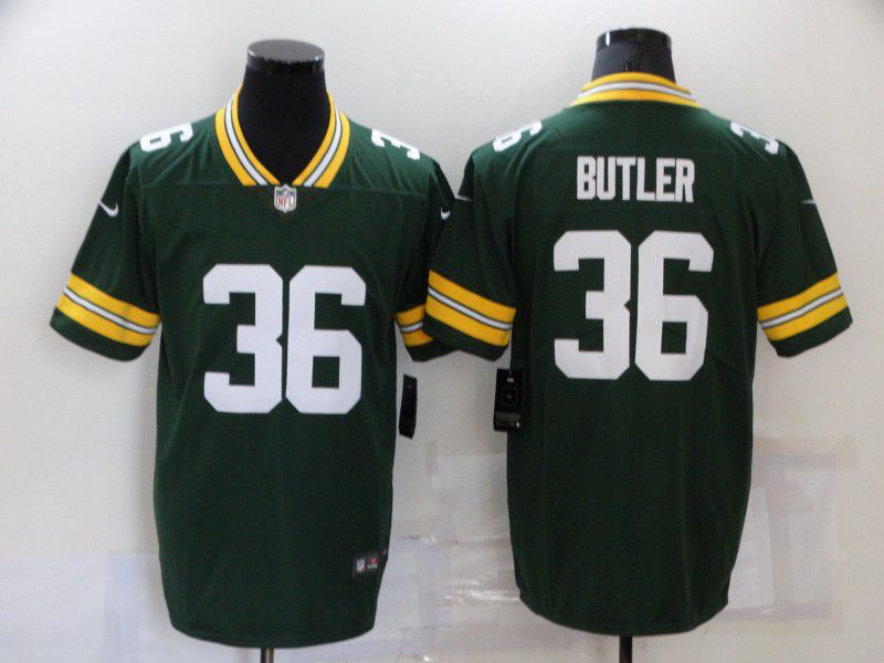 Men Green Bay Packers #36 Butler Green Nike Vapor Untouchable Limited 2021 NFL Jersey